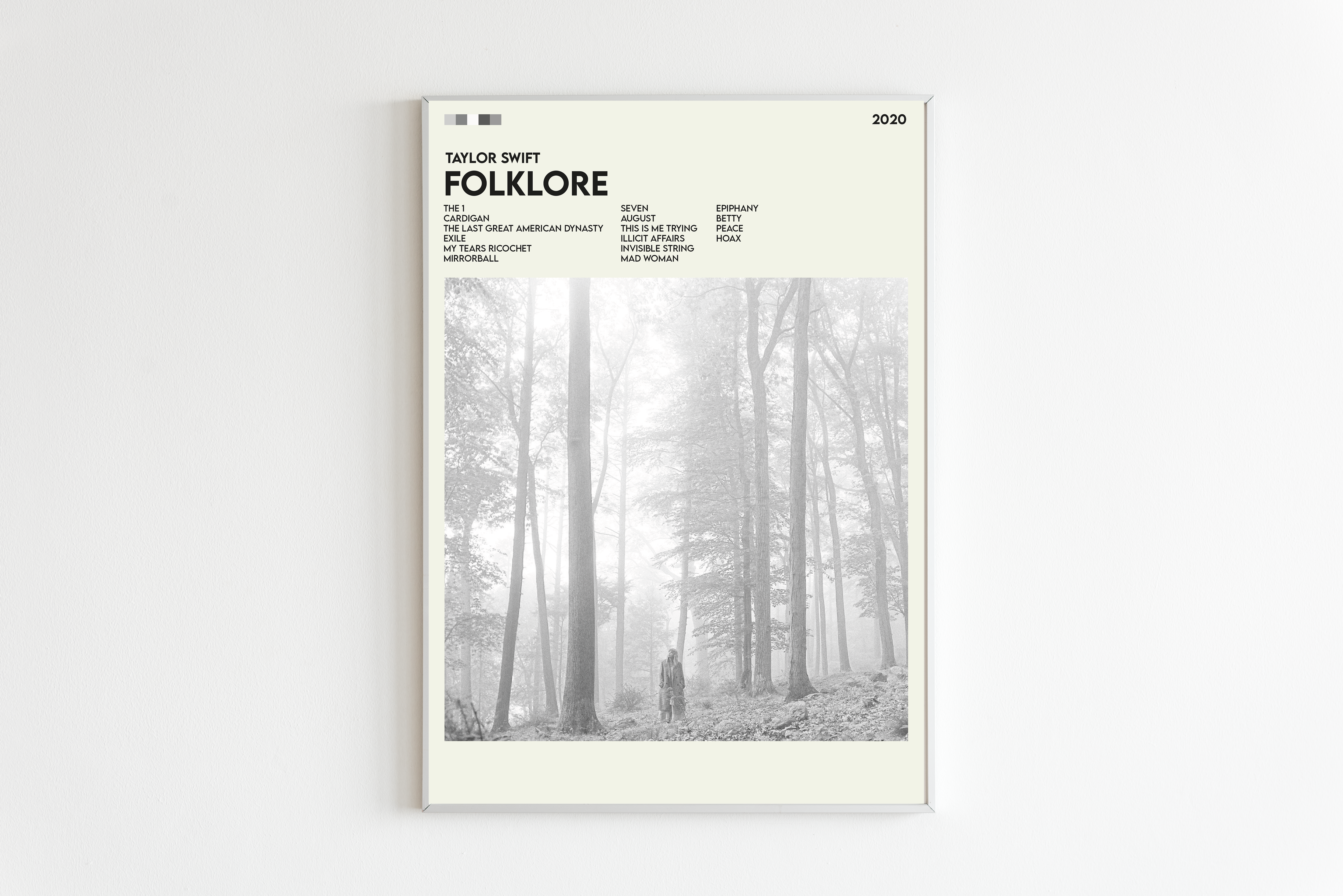 Taylor Swift Folklore Minimalist Album Art – PrintcessP