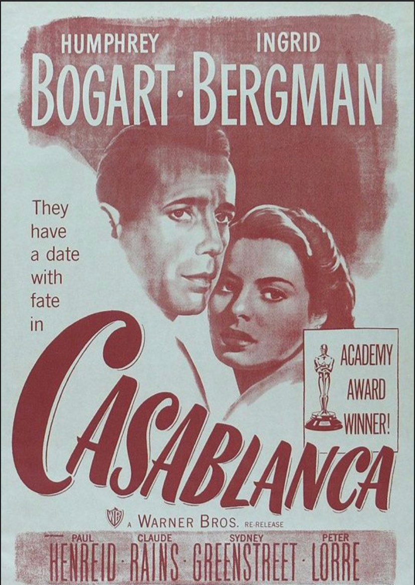 Casablanca Movie Poster